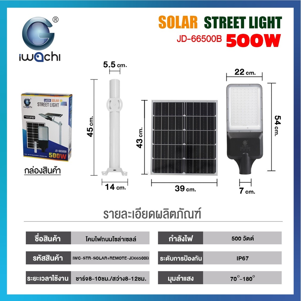 โคมไฟถนนโซล่าเซลล์ SOLAR STREET LIGHT