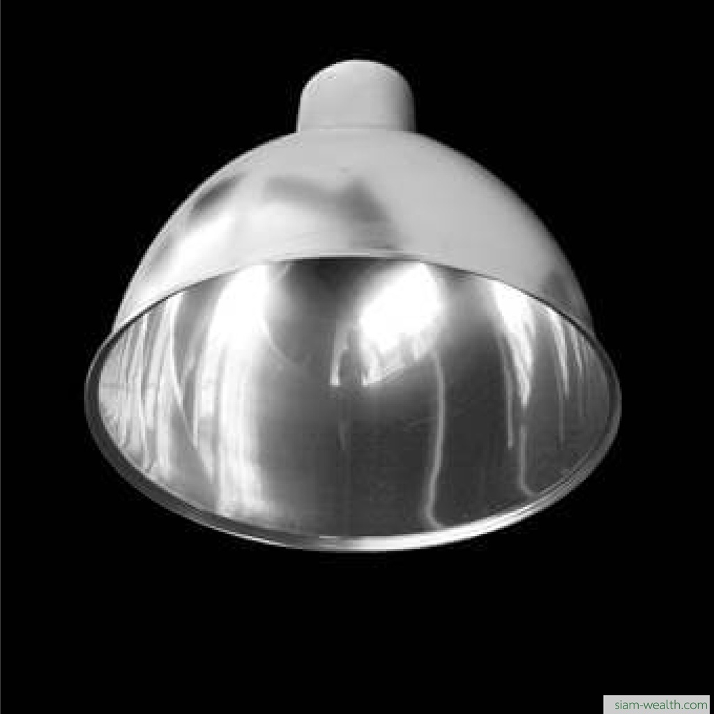 โคมฝาชีลายปัดเงา 18 นิ้ว มีกระจก (โคมเปล่า)