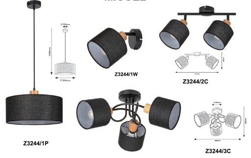 [Z3244/2C] Fitting Decoration Lamp Miguel Z3244/2C
