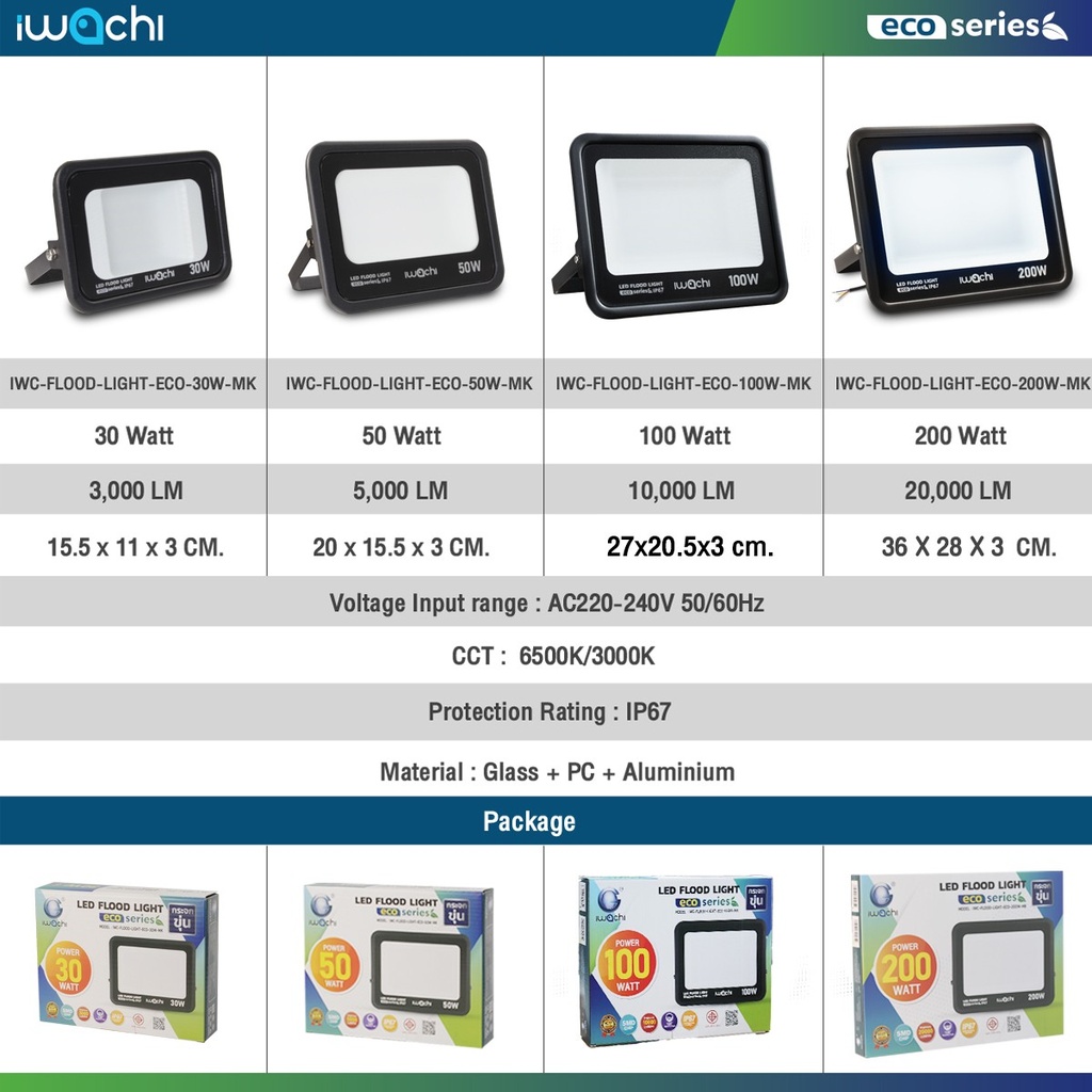 สปอร์ตไลท์ รุ่น FLOOD LIGHT ECO