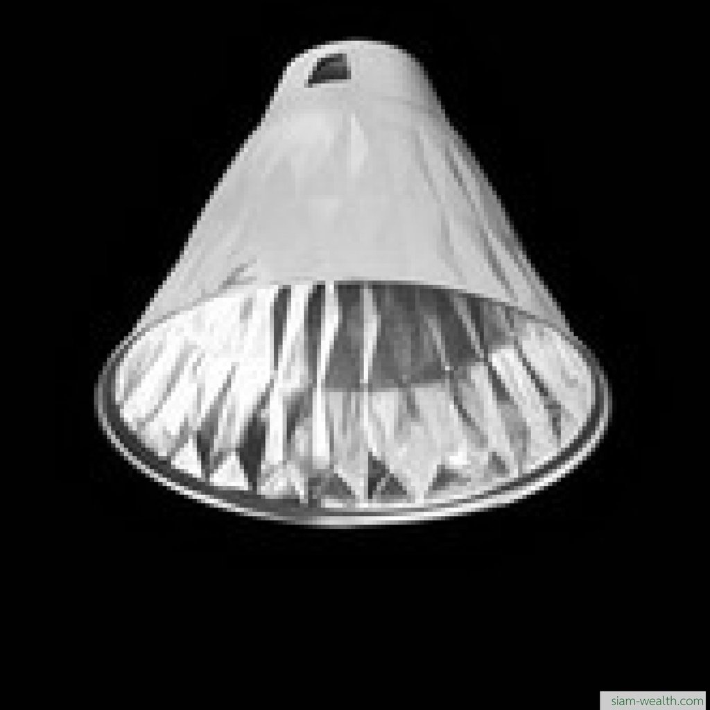 โคมฝาชีลายเพชร 14 นิ้ว ไม่มีกระจก (โคมเปล่าเพิ่มหลอด)