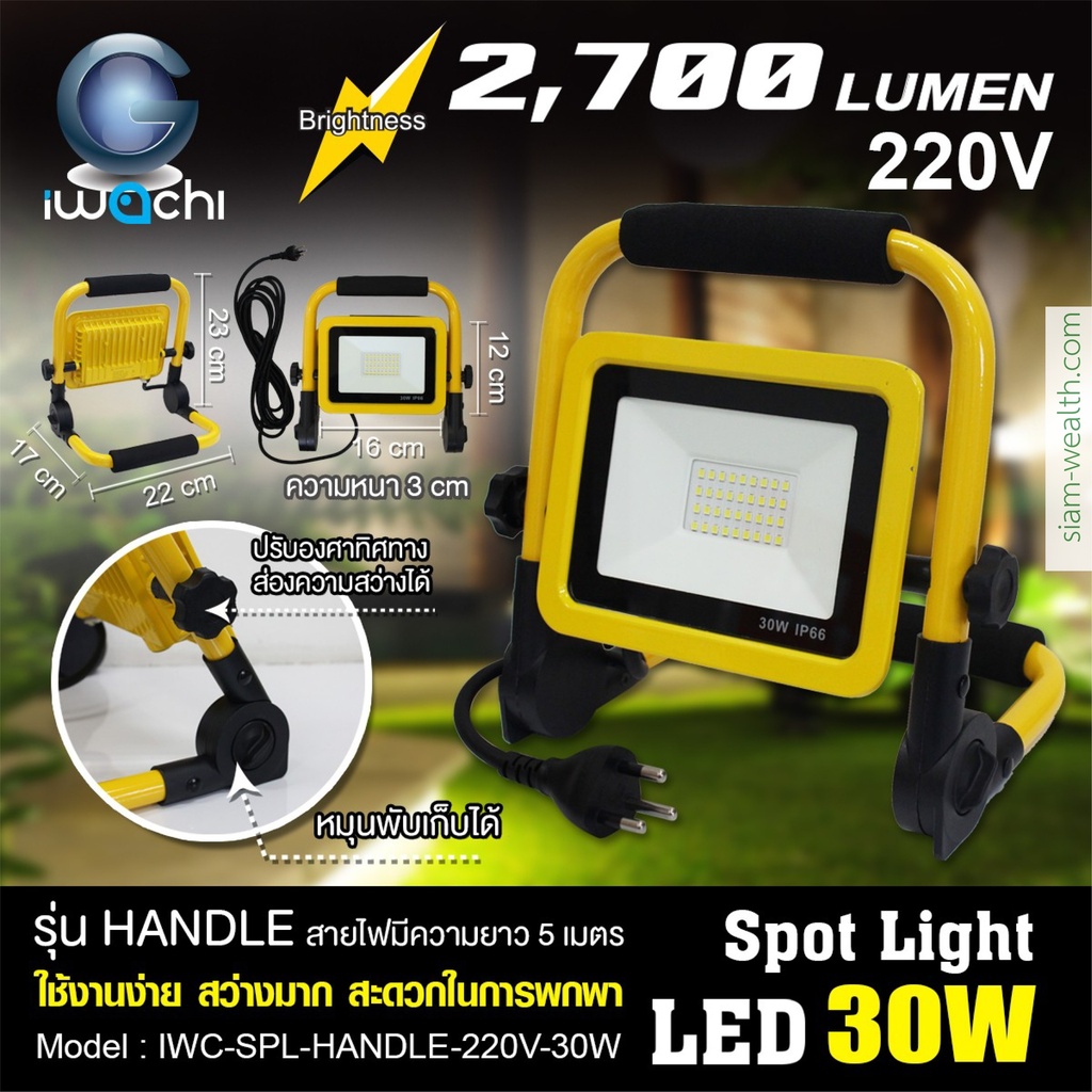 iwachi สปอร์ตไลท์ รุ่น HANDLE