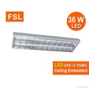 โคมทีบาร์หน้าตะแกรง โคมติดลอย FSL-T-BAR-2X18-TA