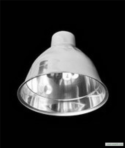 โคมฝาชีลายเพชรครึ่งใบ 16 นิ้ว ไม่มีกระจก (โคมเปล่าเพิ่มหลอด)